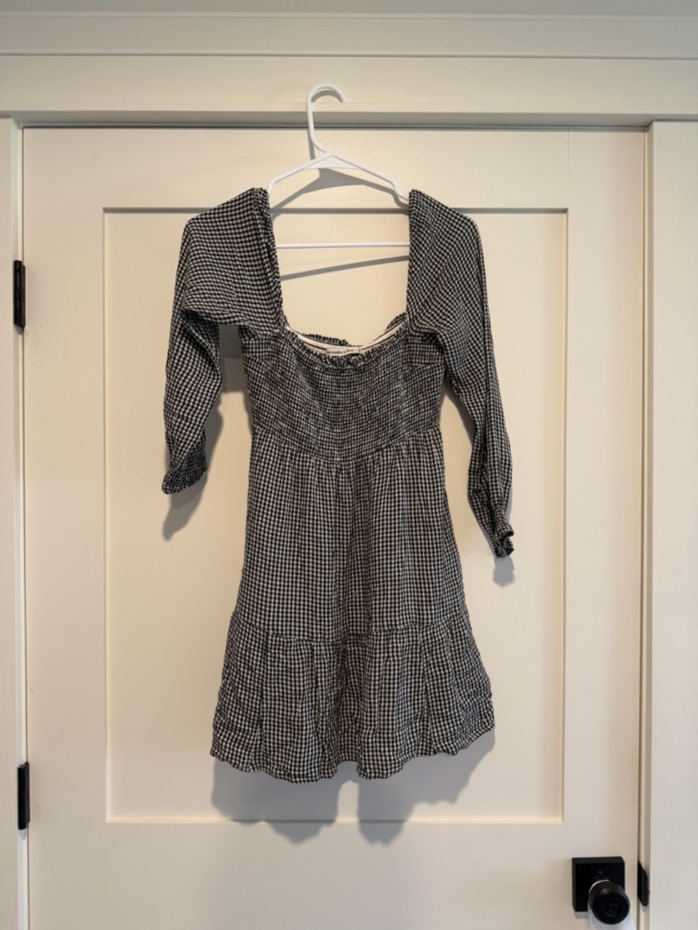 Abercrombie & Fitch Black and White Gingham Mini Dress
